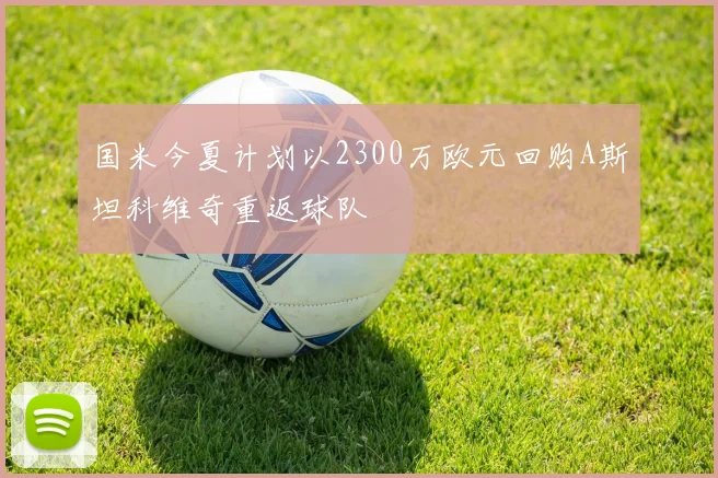 国米今夏计划以2300万欧元回购A斯坦科维奇重返球队